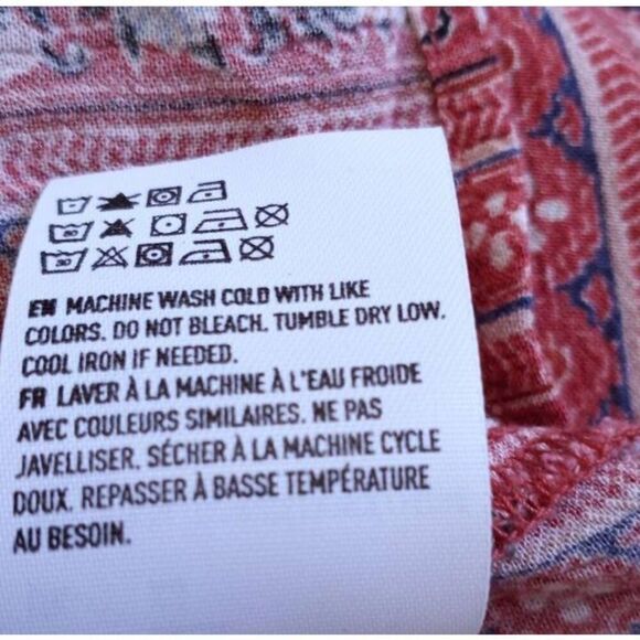 AMERICAN EAGLE OUTFITTERS PINK/BRICK FLORAL OFF-THE-SHOULDER DRESS SZ.XS EUC. - Picture 6 of 6